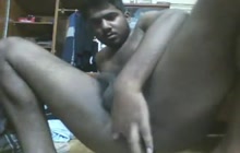 Indian gay amateur strokes his dick and cums